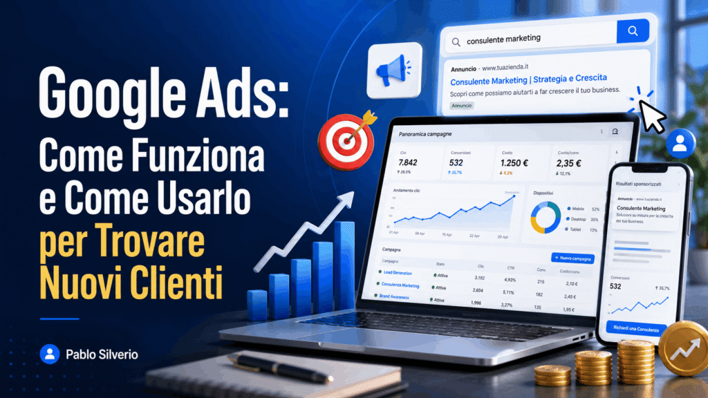 Google Ads Come Funziona e Come Usarlo per Trovare Nuovi Clienti