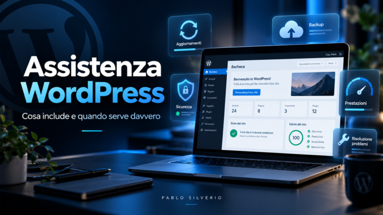 Assistenza WordPress: aggiornamenti, backup, sicurezza e velocit&agrave; del sito